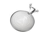 Stainless Steel Silver Tone Greek Key Zodiac Sign Necklace Pendant Aquarius 24