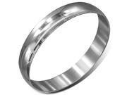 Stainless Steel Silver Tone Classic Round Bangle Bracelet