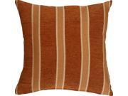 Pillow Decor Traditional Stripes in Rust 16x16 Decorative Pillow