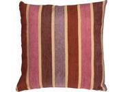 Pillow Decor Savannah Stripes 20x20 Pink Purple Chenille Throw Pillow