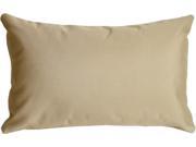 Pillow Decor Sunbrella Antique Beige 12x20 Outdoor Pillow