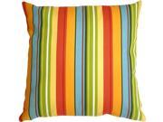 Pillow Decor Bistro Stripes Azalea 20x20 Outdoor Pillow