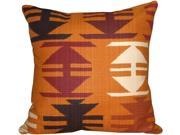 Pillow Decor Tribal Orange 22x22 Decorative Pillow
