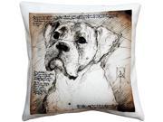 Boxer 17x17 Dog Pillow