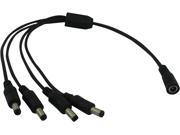 Super Power Supply® 5.5mm x 2.1mm 1 Female to 4 Male Splitter 4 Way DC Power Cable for CCTV Security Camera 5.5x2.1mm
