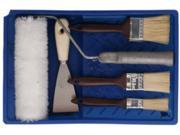 Proman Tool 86008 7 Piece Paint Set Includes Brushes Paint Roller Putty Knife Tray