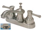 Aqualux Vienna Collection 673 9603 Satin Nickel Lavatory Bathroom Sink Faucet With Pop Up