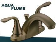 Aqua Plumb 1554002 Satin Nickel Finish 2 Lever Handle Bathroom Lavatory Faucet With Pop Up