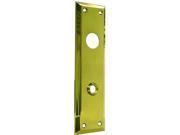 Tuff Stuff 3022 Polished Brass US3 Escutcheon Plate 2 3 4 X 10 Knob And Cylinder Hole For Surface Mount Marks Mortise Lock