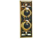 Lee Electric BC203 Brass Wired Classic Two Gang Family Unlighted Push Button With Black Button For Bell