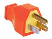 Pass Seymour SA399OCC10 15A 125V Orange Residential High Impact Thermoplastic Plug 2 Pole 3 Wire