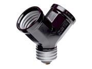 Pass Seymour 128 15A 125V 600W Single Lamp Holder to Twin Adapter Easy Converting Adapter
