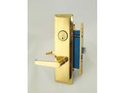 Maxtech Marks Metro 116A 3 Like Polished Brass Left Hand Heavy Duty Mortise Entry Screwless Lever Lockset Thru Bolted 2 1 2 Lock Set