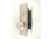City Strength Marks 91A 26D Like 87120L Satin Nickel US15 Left Hand Heavy Duty Apartment Mortise Entry Lockset swivel spindle with Screw on Knobs Surface Mou