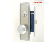 Maxtech Marks 91A 26D X Like Satin Chrome 26D Right Hand Wide Face Plate Heavy Duty Mortise Entry Lockset Surface Mounted Screw on Knobs Lock Set