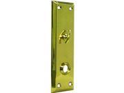 Tuff Stuff 3003 Polished Brass US3 Escutcheon Plate 2 1 4 X 7 Knob Hole And Thumb Turn For Marks Surface Mount Mortise Lock