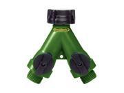 Gilmour Group Green Thumb AY2FFGT 2 Way Full Flow Poly Manifold Premium Poly Y Shut Off With Swivel Nut