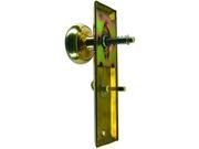 Tuff Stuff 3002 Escutcheon Plate 2 1 4 X 7 With Solid Brass Door Knob Zinc Alloy Turner Polished Brass US3 For Marks Thru Bolted Mortise Lock