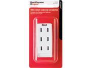 Pass Seymour 2603WBPCC10 10A 125V White Cord End Triple Outlet