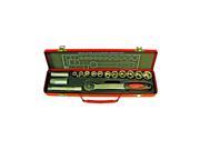 Tuff Stuff 55036 16 Piece 1 2 Drive 6 Point SAE Standard Socket Set Cr V Steel Satin Finish With Metal Case