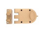 Ultra Hardware 44857 Brass Jimmy Proof Single Cylinder Lock Deadlock With Angle Strike Keeper Boxed