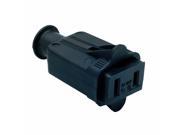 Pass Seymour 86BKBPCC5 15A 125V Black Rubber Light Duty Flat Polarized Connector