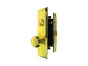 Maxtech Marks 114DW 3 Like Polished Brass Left Hand Heavy Duty Mortise Lock Knob Vestibule Function Always Locked Storeroom Latch Only Lockset Screwless Knob