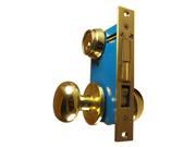 Maxtech Marks 22AC 3 W LHR Like Polished Brass Left Hand Heavy Duty Ornamental Knobe Rose Mortise Entry Lockset Iron Gate Door Double Cylinder Lock Set 2