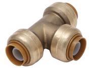 PipeBite CC10025 1 2 x 1 2 x 1 2 Lead Free Tee Sharkbite Like Push Fit Fittings For Use With Copper Tubing CTS CPVC Pex With Integral Tube Liner Inc