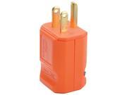 Pass Seymour PS5965OCC20 15 Amp 125 Volt Orange 2 Pole 3 Wire Grounding Premium Hi Vis Plug