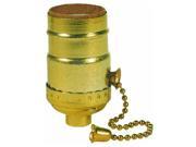 Westinghouse 70431 3 Way Pull Chain Lamp Socket Medium Base Brass
