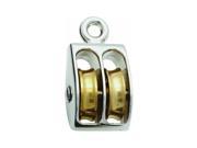 National N243 600 3 4 No Rust Double Pulley Fixed Eye