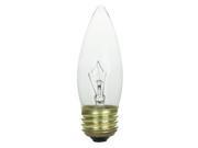 Sunlite 01435 25ETC 32 Clear 25 Watt Torpedo Tip Chandelier Medium Base