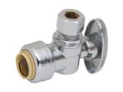 PipeBite CC10175 1 2 x 3 8 Compression Lead Free Angle Speedy Stop Valve Sharkbite Like Push Fit Fittings For Use With Copper Tubing CTS CPVC Pex Wit