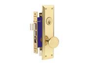 Marks Metro 91A 3 X Brass Right Hand Mortise Entry Surface Mounted Lockset with 1 1 4 x 8 Wide Face Plate Lock Set