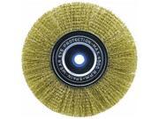 Tuff Stuff PTA13438 6 Coarse Crimped Wire Wheel Flat Brush 5 8 Bore 1 2 Ring Size