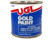 United Gilsonite UGL 23512 1 QT 32 OZ Gold Paint Brilliant Gold Leaf Finish