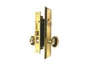 Maxtech Marks 114A 3 X Like Polished Brass Right Hand Wide Face Plate Heavy Duty Mortise Entry Lockset Screwless Knobs Thru Bolted Lock Set