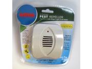 Ammo PESR208X Ultrasonic Delux Plug In Pest Repeller With Built In Additional AC Outlet LED Night Light