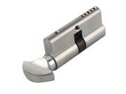 Marks USA 2621 26D C Euro Profile Single Cylinder Satin Chrome US26D With Interior Turn Knob And SC1 Keyway