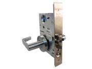 Falcon Grade 1 MA521LDG626RH MA Series Satin Chrome 26D Right Hand Entry Entrance Office Heavy Duty Mortise Lockset With Dane Gala DG Lever Less Cylinder