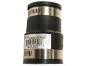 Aqua Plumb 6569100 Black 1 1 2 x 1 1 4 Flexible Rubber Coupling With 2 Stainless Steel Clamps