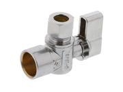 Aqua Plumb C3712 1 4 Turn Ball Angle Valve With 5 8 Sweat To Connector 3 8 Compression