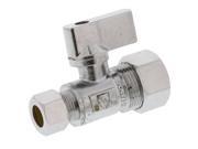 Aqua Plumb C3719 1 4 Turn Ball Straight Valve With 5 8 Compression To Connector 3 8 Compression