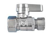 Aqua Plumb C3718 1 4 Turn Ball Straight Valve With 1 2 FIP To Connector 3 8 Compression