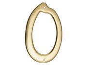 The Hillman Group 847042 4 Traditional Solid Brass House Number 0