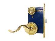 Marks 9225AC 3 W LHR Polished Brass Left Hand Ornamental Lever Rose Mortise Entry Lockset Iron Gate Door Double Cylinder Lock Set