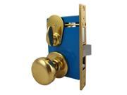 Maxtech Like Marks 22F 3 W RHR Brass Right Hand Ornamental Knob Rose Mortise Entry Lockset Iron Gate Door Panic Proof Single Cylinder Lock Set with Thu