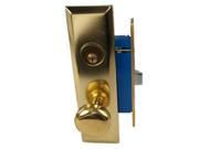 Maxtech Like Marks 114A 3 1033BR Polished Brass Right Hand Heavy Duty Mortise Entry Lockset Screwless Knobs Thru Bolted Lock Set