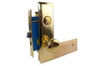 Maxtech Metro Version Like Marks 114A 3 1033BMR Polished Brass US3 Right Hand Apartment Mortise Entry Lockset self Adjusting spindles with Screwless Knobs Th